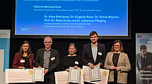 V.l.n.r.: Viktoria Mordaschew, Prof. Dr. Oliver Sträter, Sabine Schaub, Dr. Johannes Pfleging und Staatssekretärin Manuela Strube.