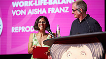 Aisha Franz bei der Preisverleihung. 