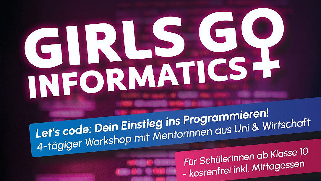 Schriftzug "Girls go Informatic"