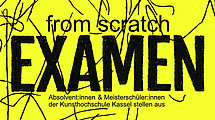 The picture shows the exhibition poster of the exhibition "Examen".