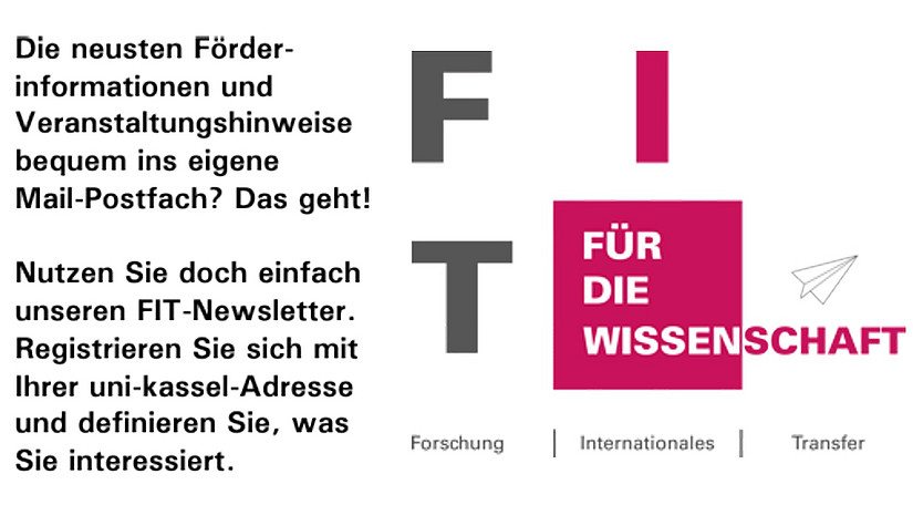 FIT-Logo mit Verweis auf die Möglichkeit den Newsletter zu abonnieren inkl. Link zur Seite https://fit.uniks.de